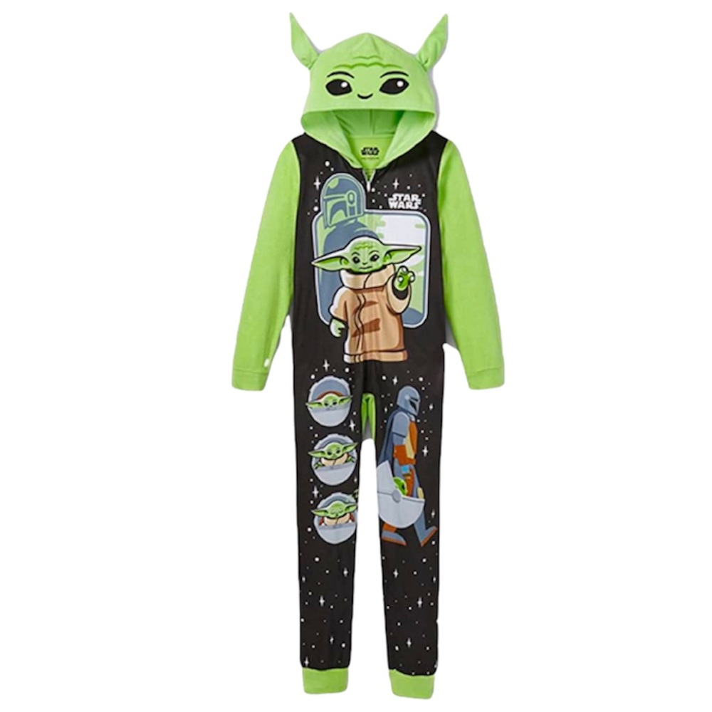 Star Wars The Mandalorian Baby Yoda Pajamas, Green, Black, Kids 6